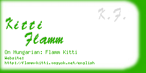 kitti flamm business card